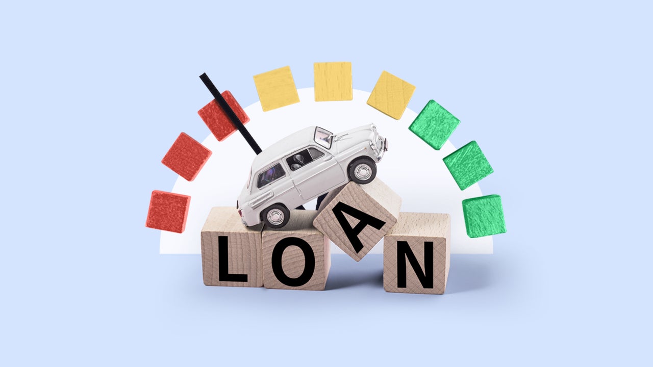Person applying for car loan on laptop